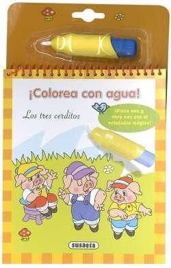 COLOREA CON AGUA LOS TRES CERDITOS