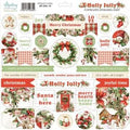 MINTAY CHIPBOARD EPHEMERA 12x12'' Words- Holly Jolly