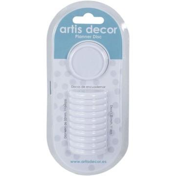 PACK 11 PLANNER DISC ARTIS DECOR 32mm. BLANCO