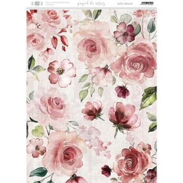 PAPEL ARROZ DEC. ARTIS DECOR 297 x32 FONDOS ROSAS CORAL