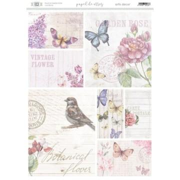PAPEL ARROZ DEC. ARTIS DECOR 297 x32 CM GARDEN ROSE