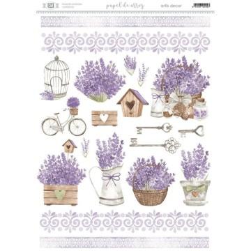 PAPEL ARROZ DEC. ARTIS DECOR 297 x32 CM  LAVANDA