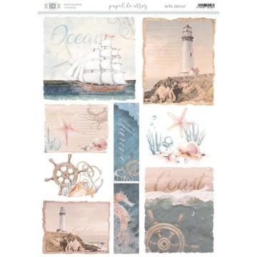 PAPEL ARROZ DEC. ARTIS DECOR 297 x32 MARINE