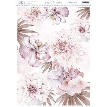 PAPEL ARROZ DEC. ARTIS DECOR 297 x32 CM PEONIAS ROSAS
