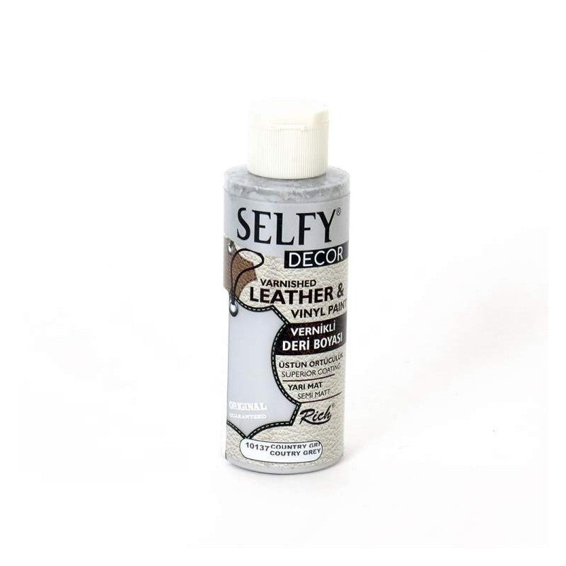 PINT. SELFY DECOR LEATHER (cuero) RICH 120cc. 10122 WHITE