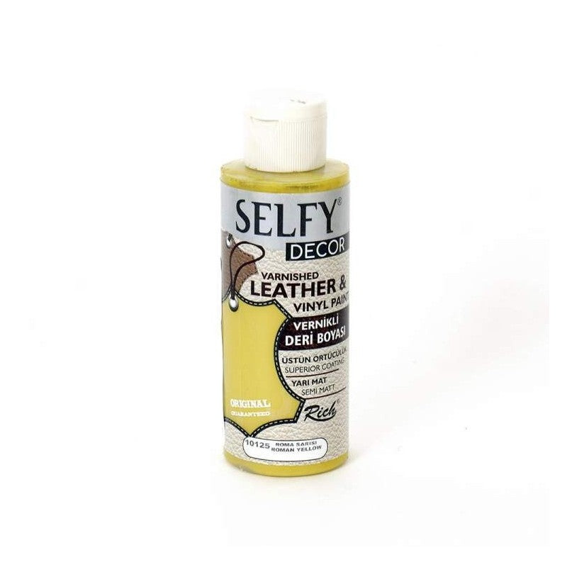 PINT. SELFY DECOR LEATHER (cuero) RICH 120cc. 10122 WHITE