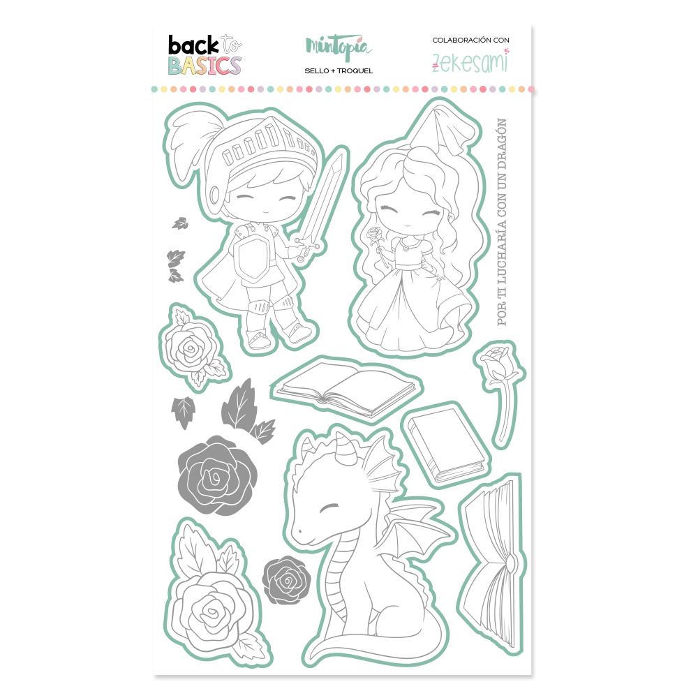 SELLO + TROQUEL LA PRINCESA Y EL DRAGON DE MINTOPIA