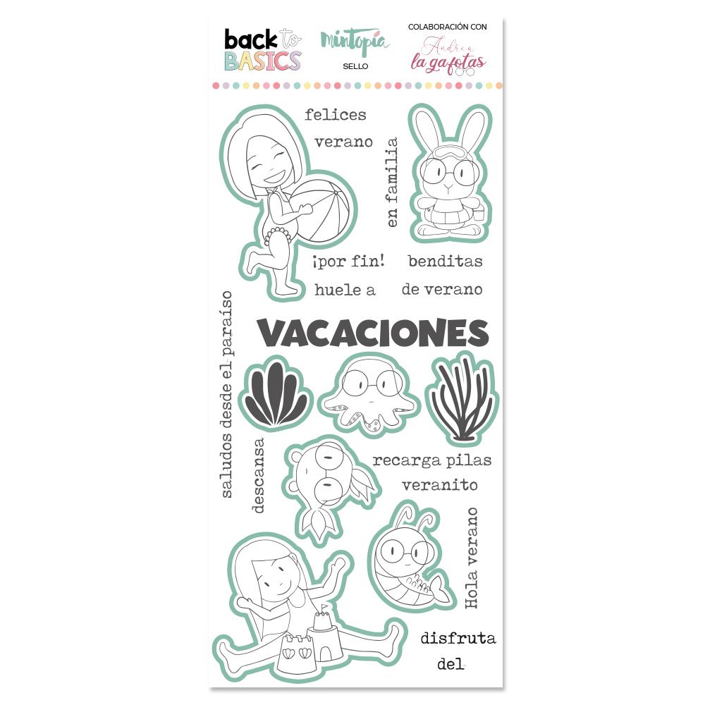 Sello y troquel Vacaciones by Andrea la Gafotas de Mintopía