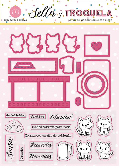 "TROQUEL COMBINADO CLIC DE PEGA PAPEL Y TIJERAS