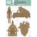 SILUETAS COLGAR NAVIDAD (CASCANUECES PIÑA CASITA FURGONETA)
