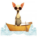 TRANSFER DTF TEXTIL 24x23cm. Chihuahua Boat