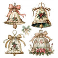 TRANSFER DTF TEXTIL 24x23cm. Christmas Bells