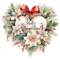 TRANSFER DTF TEXTIL 24x23cm. Christmas Heart