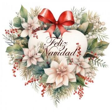 TRANSFER DTF TEXTIL 24x23cm. Christmas Heart