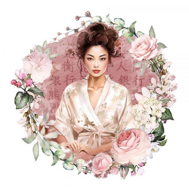 Transfer DTF Textil 24 x 23 Japanese garden