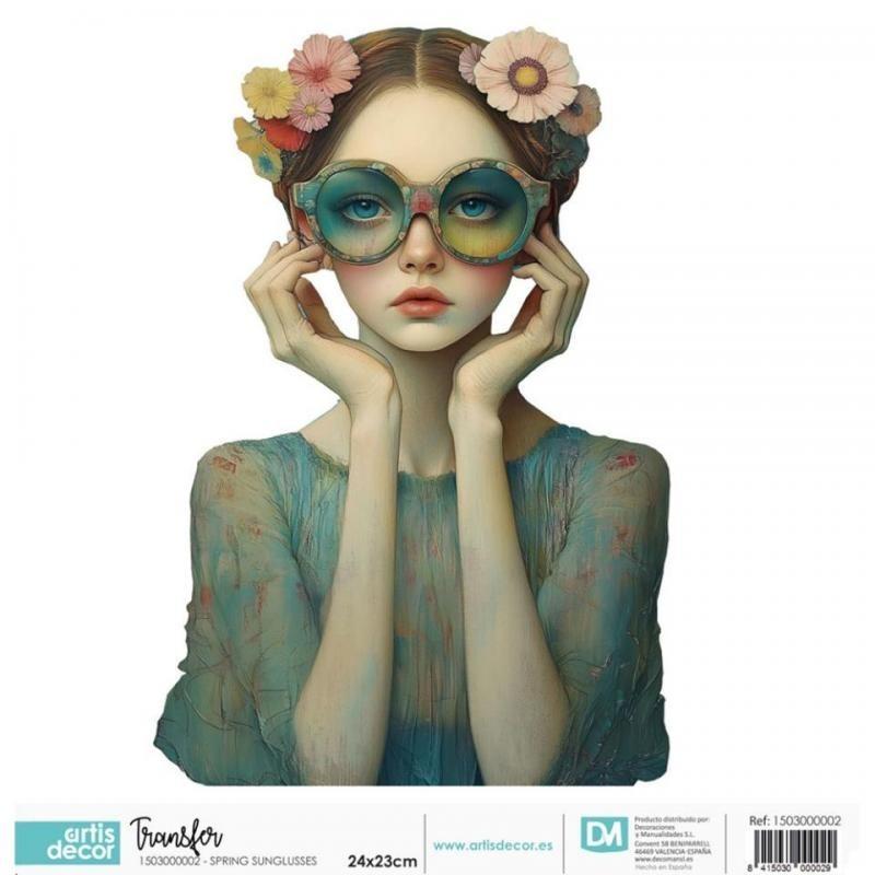 TRANSFER DTF TEXTIL 24x23cm. Spring Sunglasses