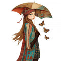Transfer DTF Textil 25x30 Autumn Umbrella