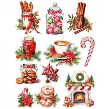 TRANSFER DTF TEXTIL 25x30cm. Christmas Food Selection