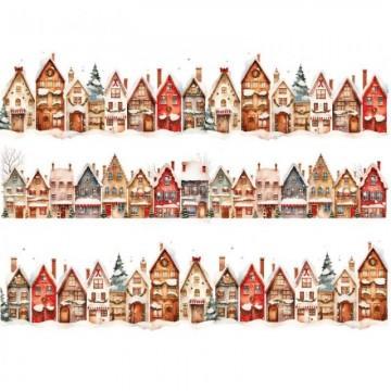 TRANSFER DTF TEXTIL 25x30cm. Christmas Houses