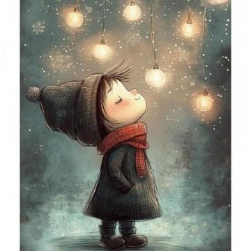TRANSFER DTF TEXTIL 25x30cm. Christmas Lights 2