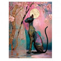 TRANSFER DTF TEXTIL 25x30cm. Moon Cat