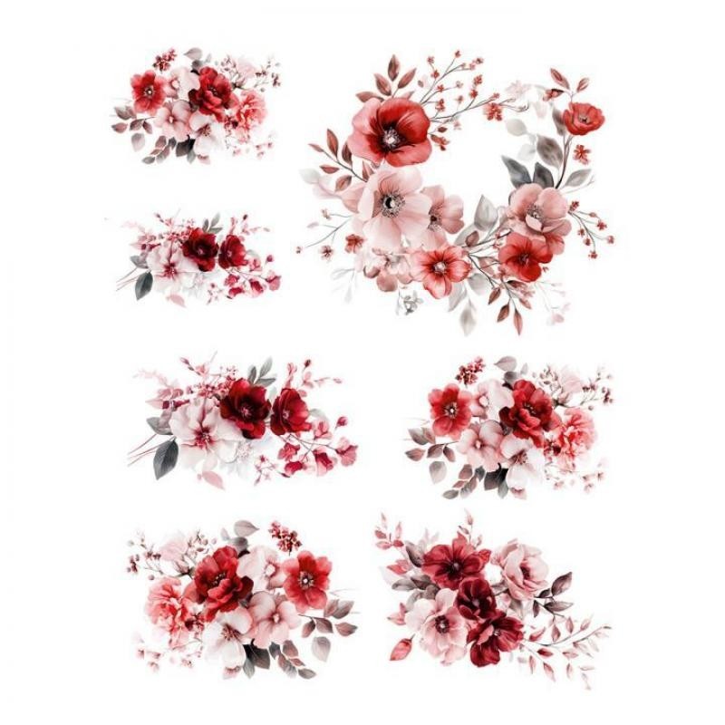 Transfer DTF UV PREMIUM 20x25 Ramilletes Florales 2