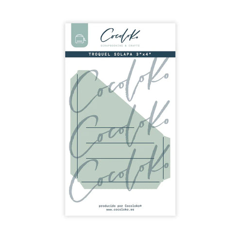 "TROQUEL SOLAPA TARJETA 3""x4"" DE COCOLOKO